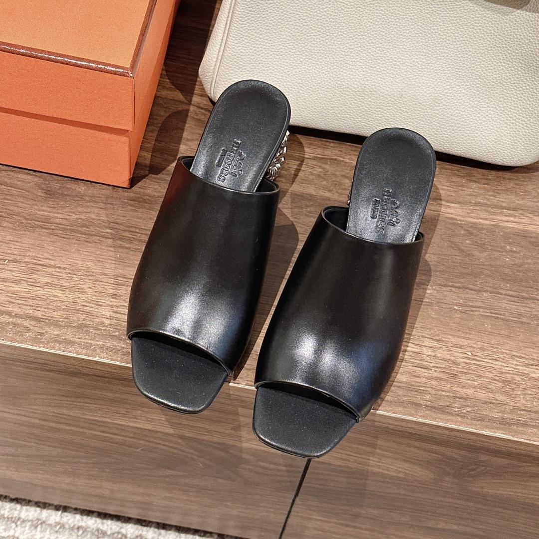 Hermes Glossy 60 Sandal - PerfectKickZ