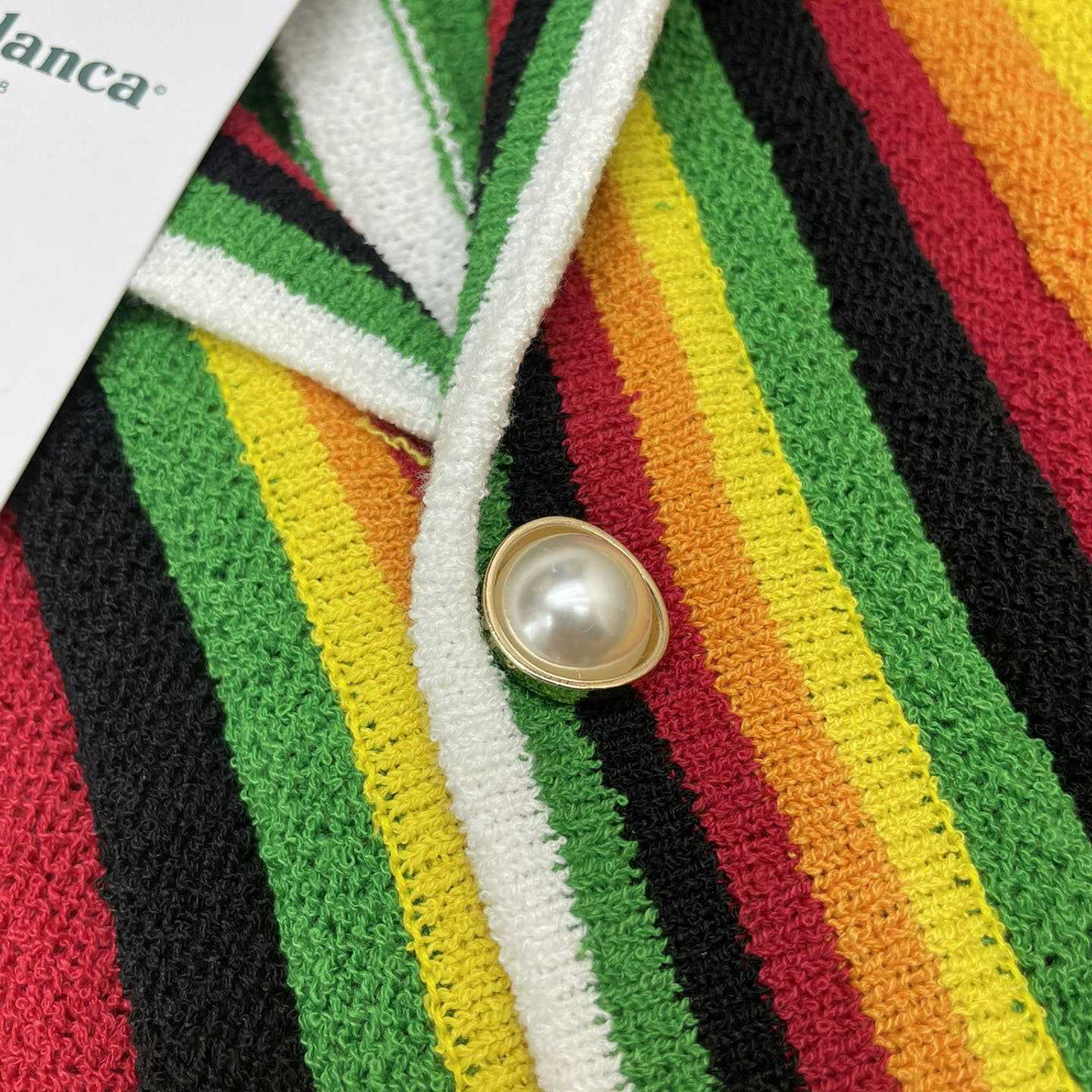 Casablanca Striped Towelling Shirt     D0041 - PerfectKickZ