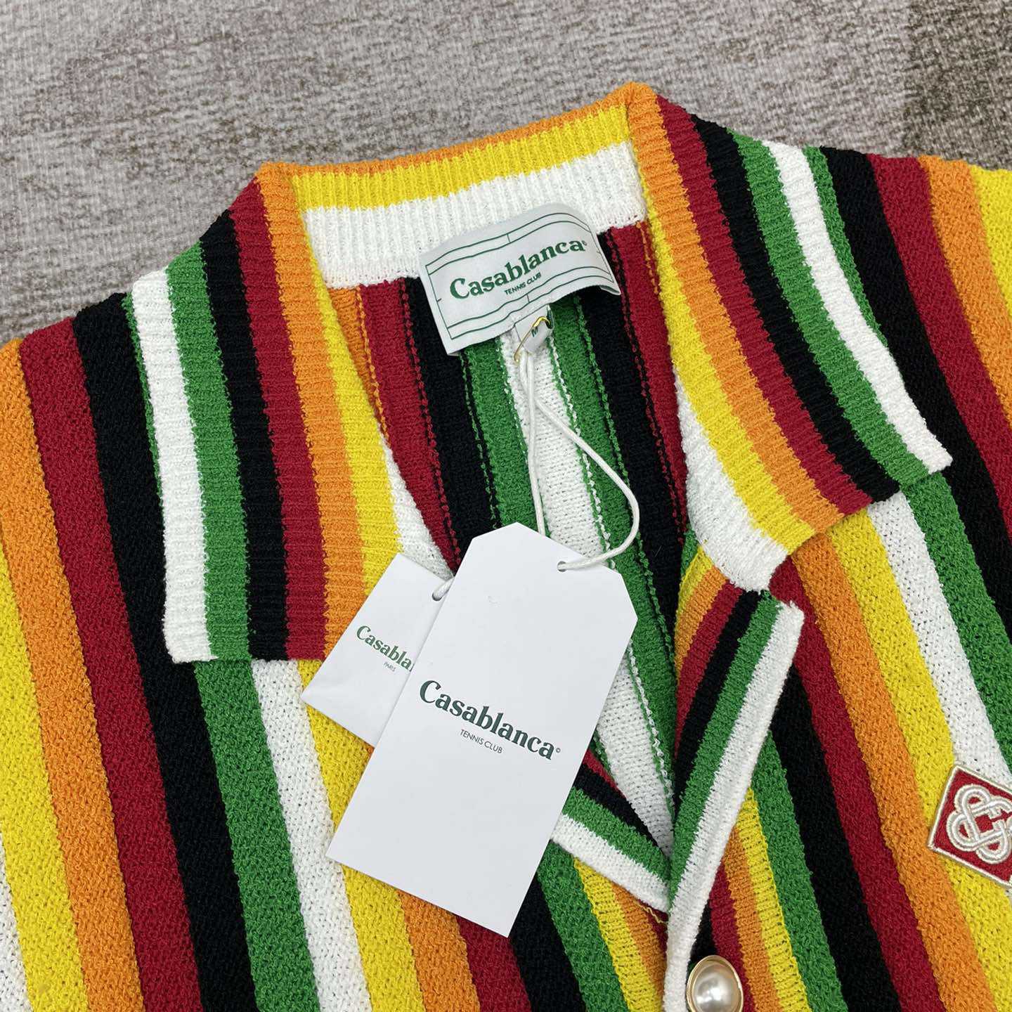 Casablanca Striped Towelling Shirt     D0041 - PerfectKickZ