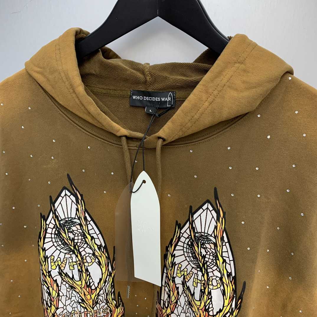 Who Decides War Flame Glass Hooded Sweatshirt - PerfectKickZ