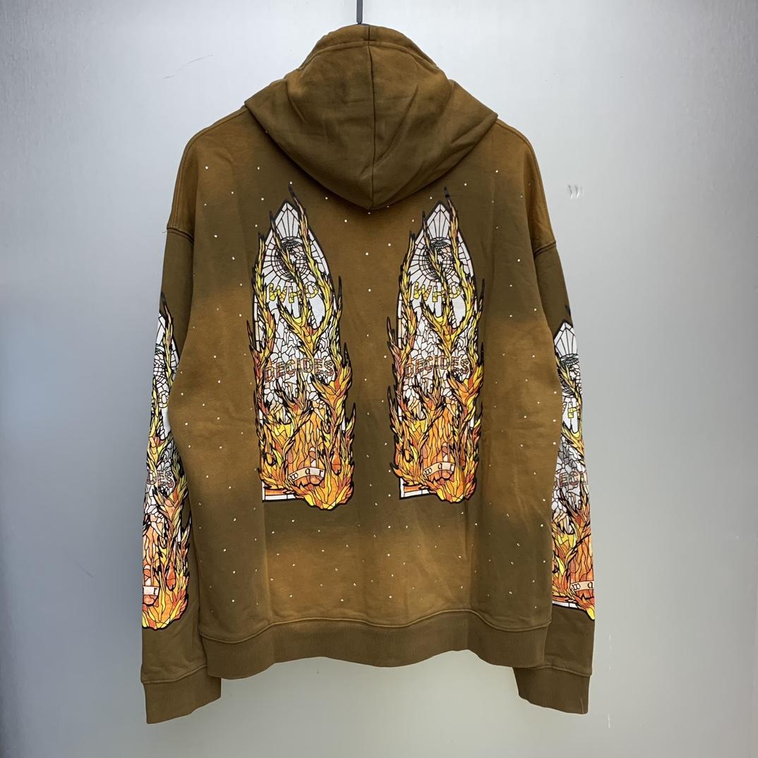 Who Decides War Flame Glass Hooded Sweatshirt - PerfectKickZ