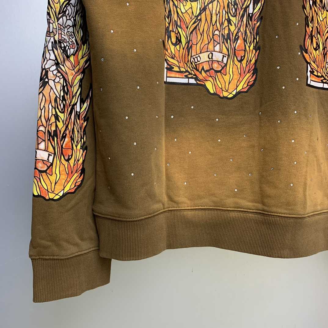 Who Decides War Flame Glass Hooded Sweatshirt - PerfectKickZ