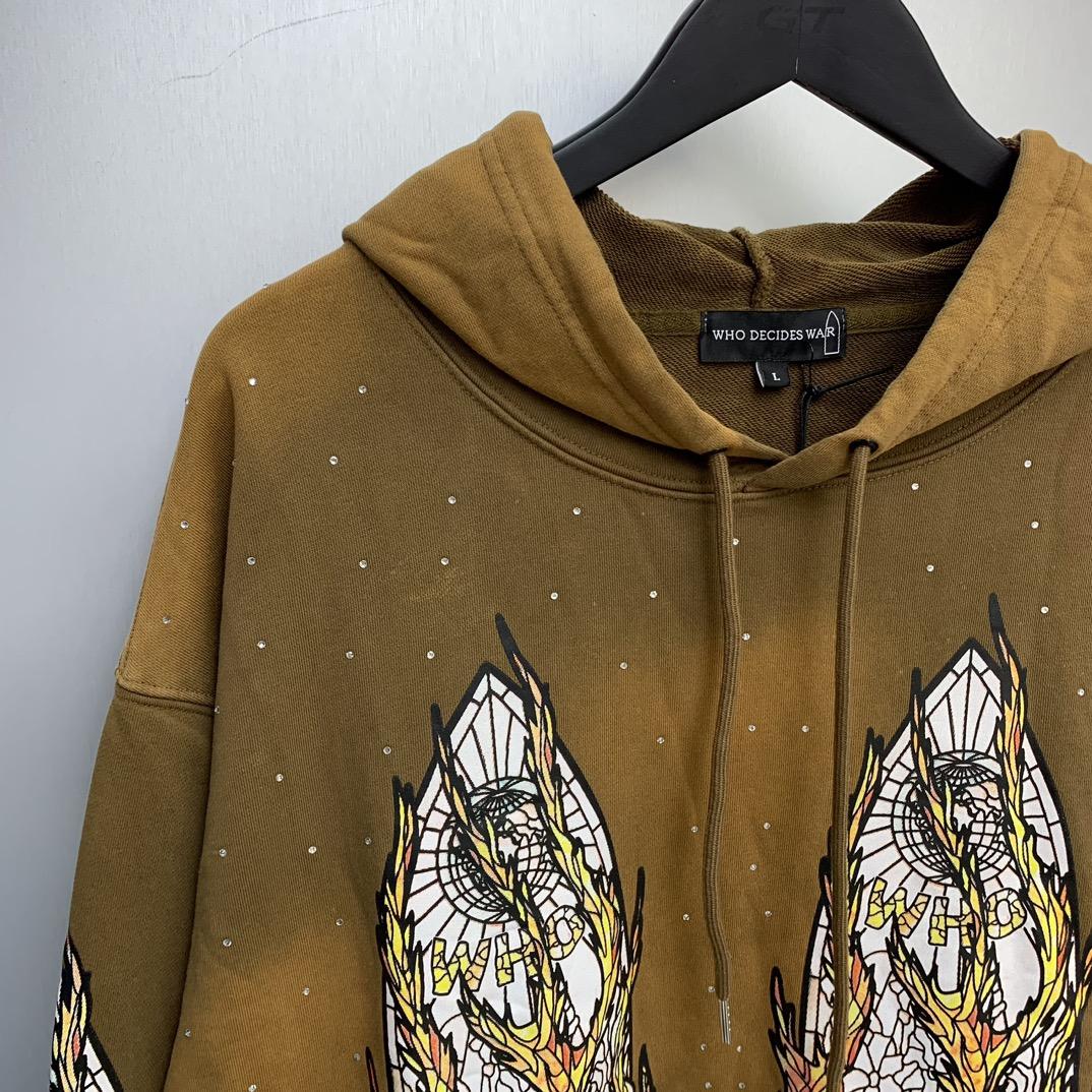 Who Decides War Flame Glass Hooded Sweatshirt - PerfectKickZ