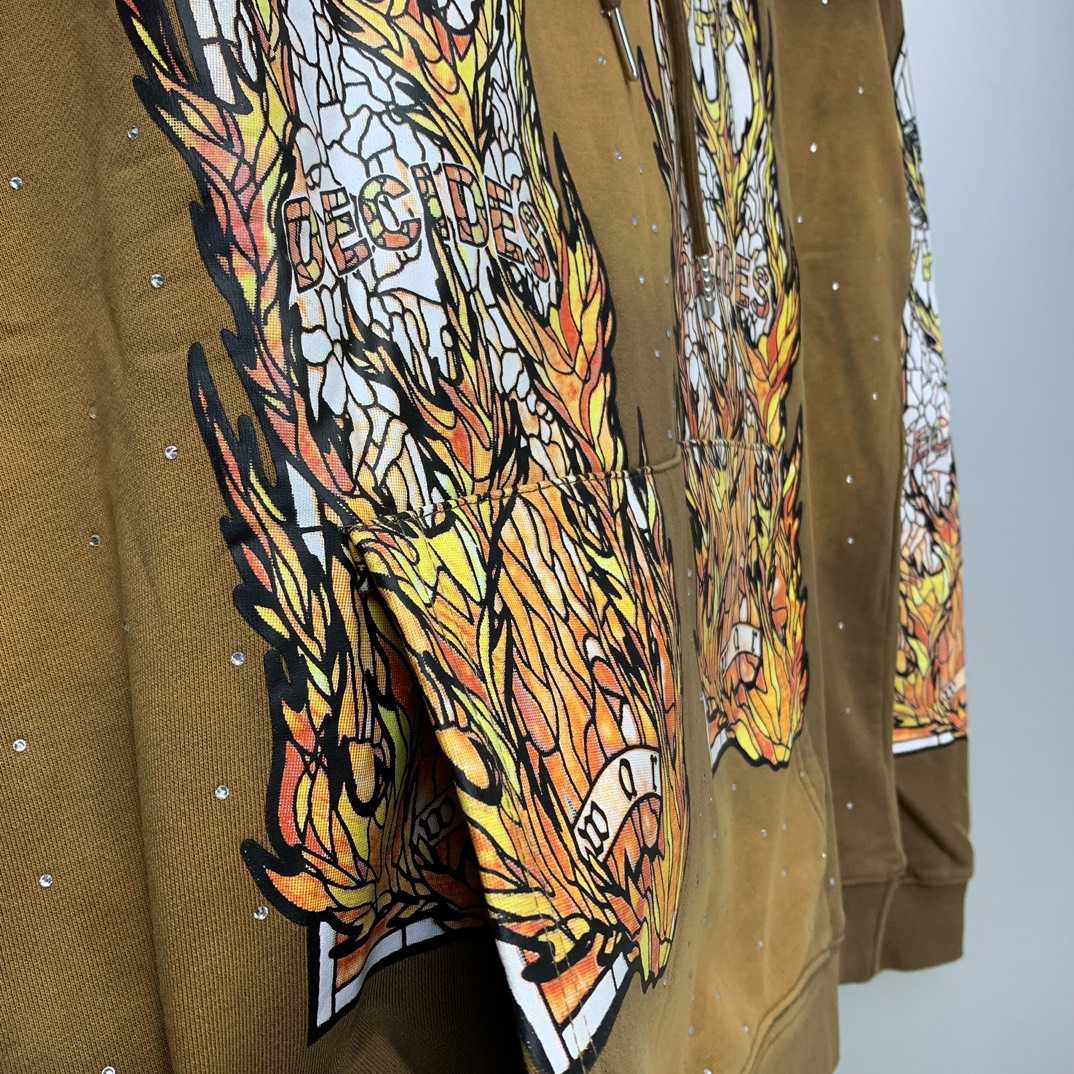 Who Decides War Flame Glass Hooded Sweatshirt - PerfectKickZ