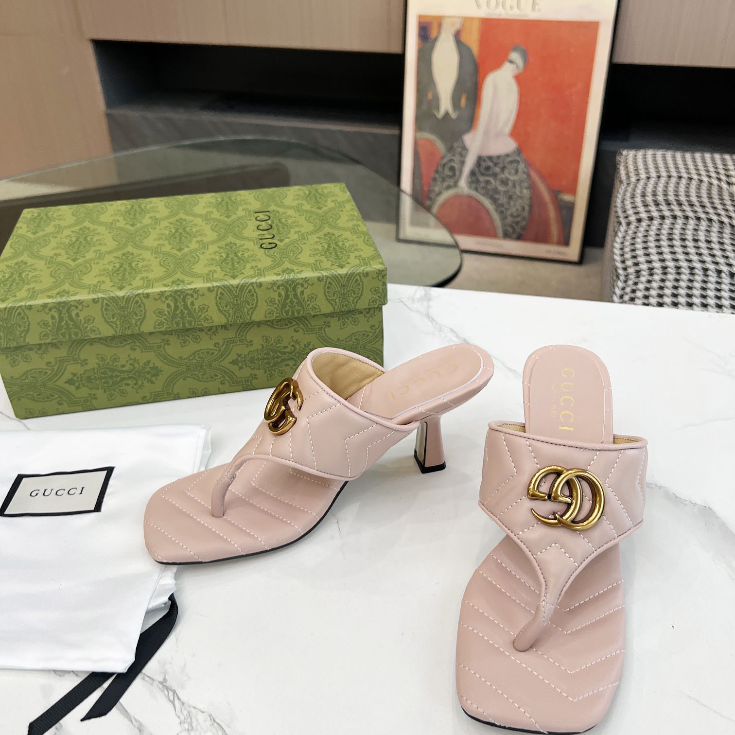 Gucci Women's Double G thong sandal - PerfectKickZ