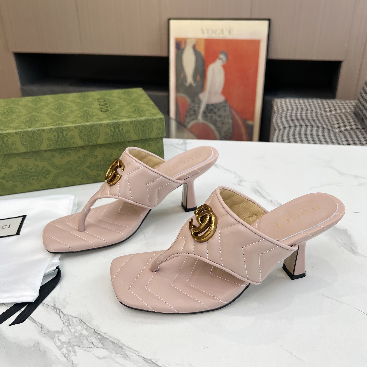 Gucci Women's Double G thong sandal - PerfectKickZ