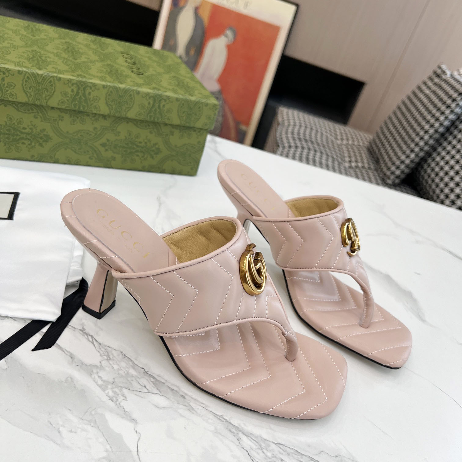 Gucci Women's Double G thong sandal - PerfectKickZ