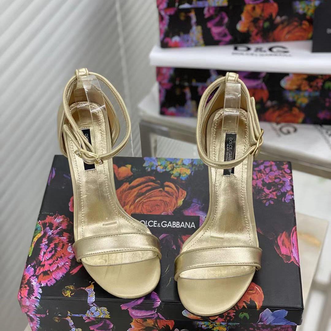 Dolce & Gabbana Keira Baroque DG Heel Sandals  90mm - PerfectKickZ