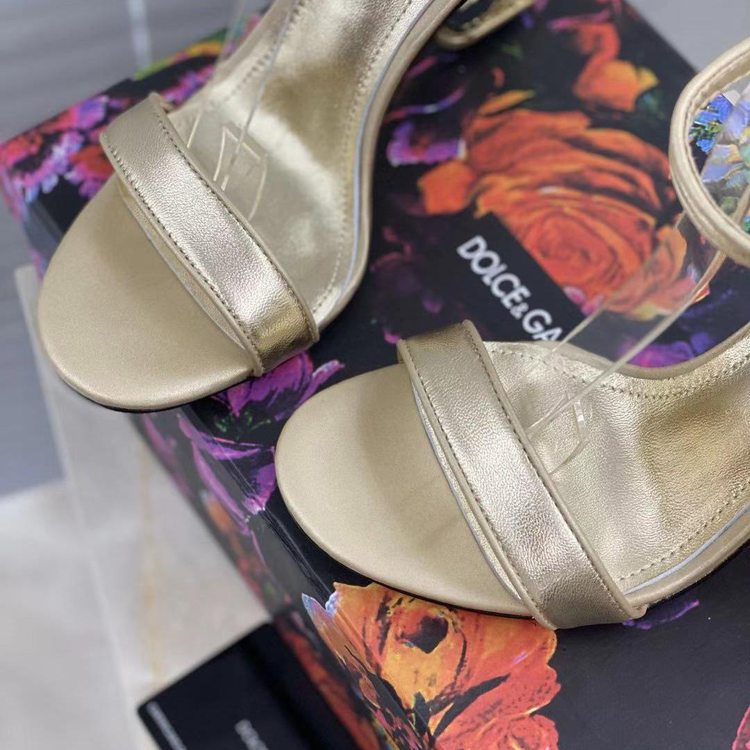 Dolce & Gabbana Keira Baroque DG Heel Sandals  90mm - PerfectKickZ