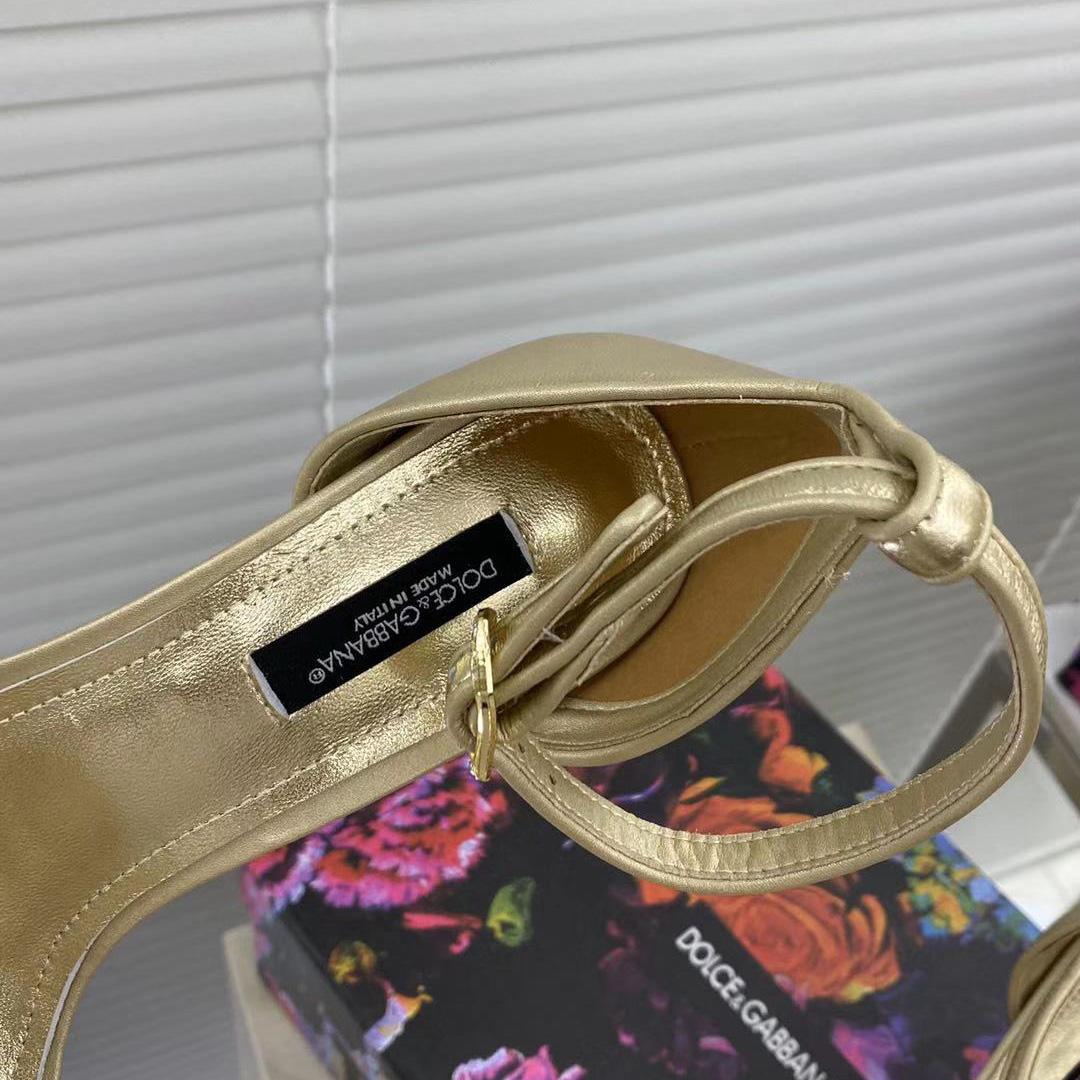 Dolce & Gabbana Keira Baroque DG Heel Sandals  90mm - PerfectKickZ