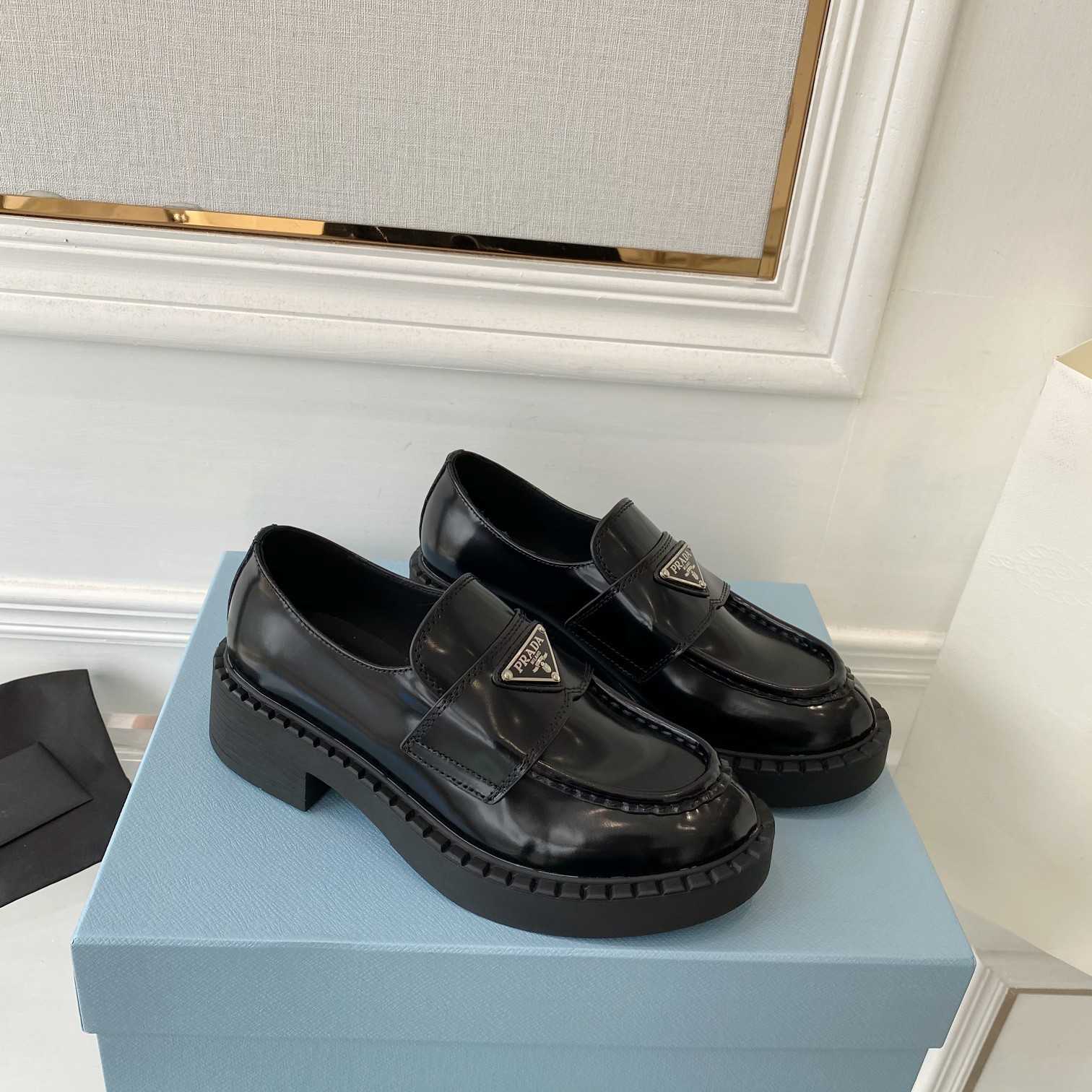 Prada Chocolate Patent Leather Loafers - PerfectKickZ