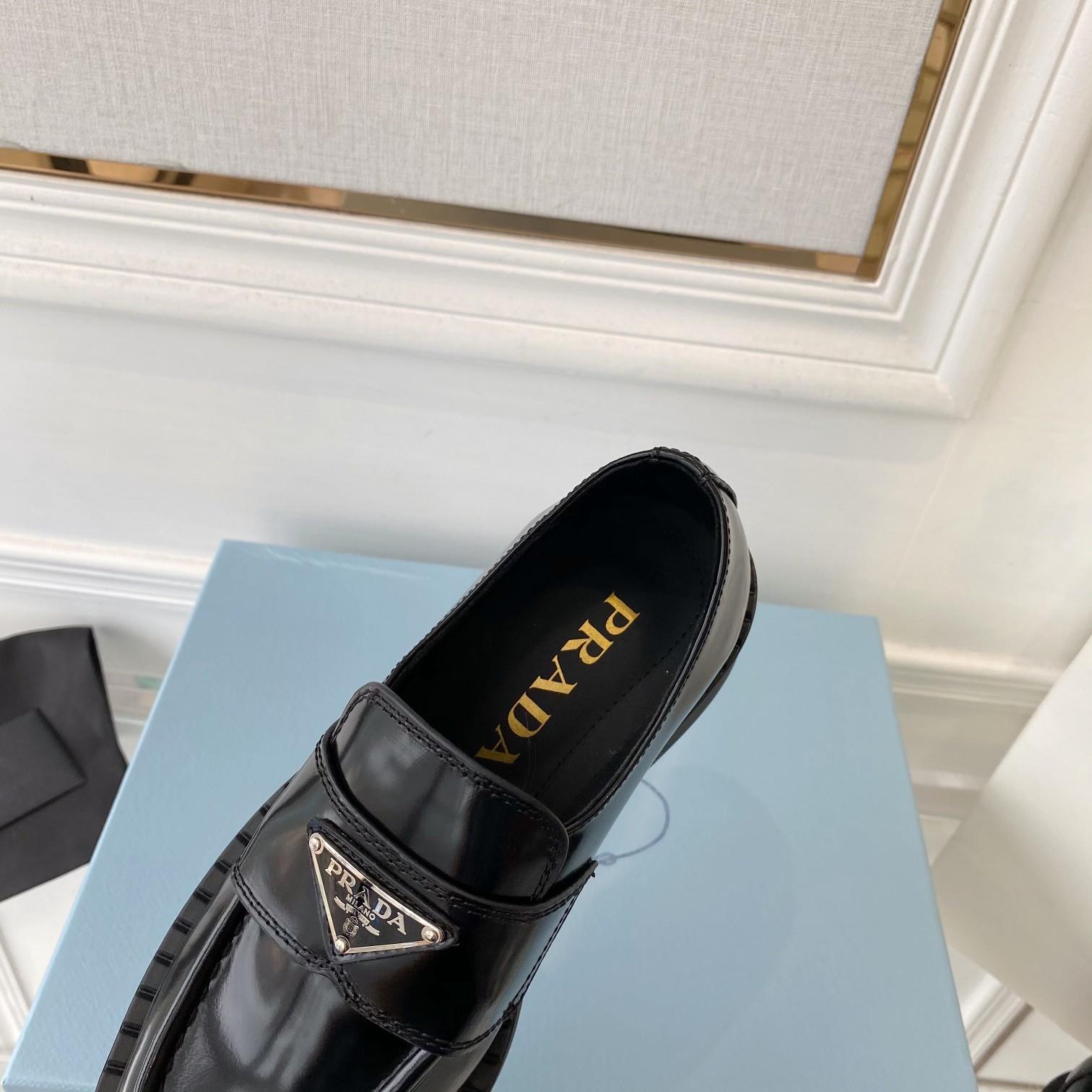 Prada Chocolate Patent Leather Loafers - PerfectKickZ