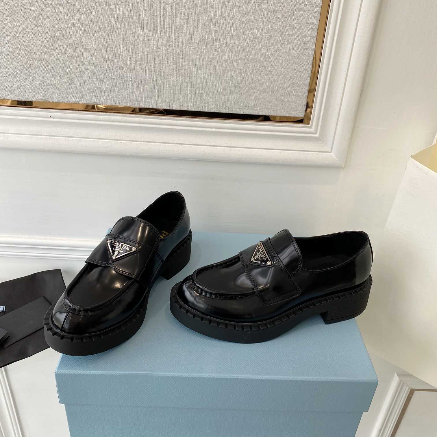 Prada Chocolate Patent Leather Loafers - PerfectKickZ