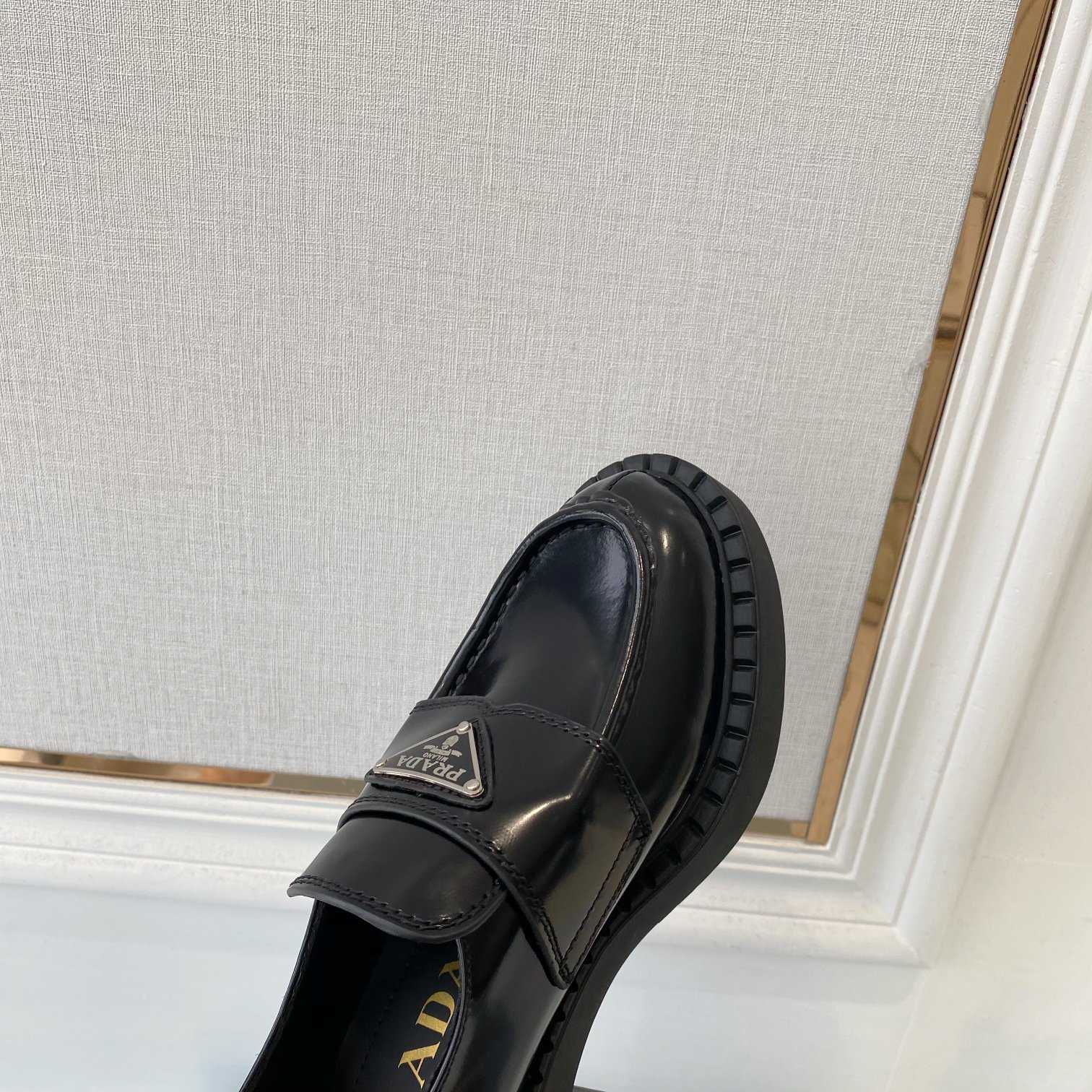 Prada Chocolate Patent Leather Loafers - PerfectKickZ