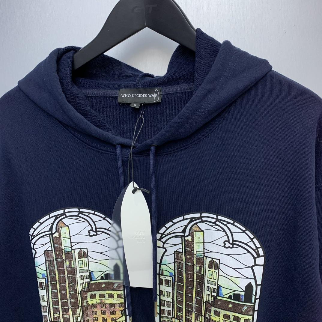 Who Decides War Diplomats Hooded Sweatshirt In Navy - PerfectKickZ