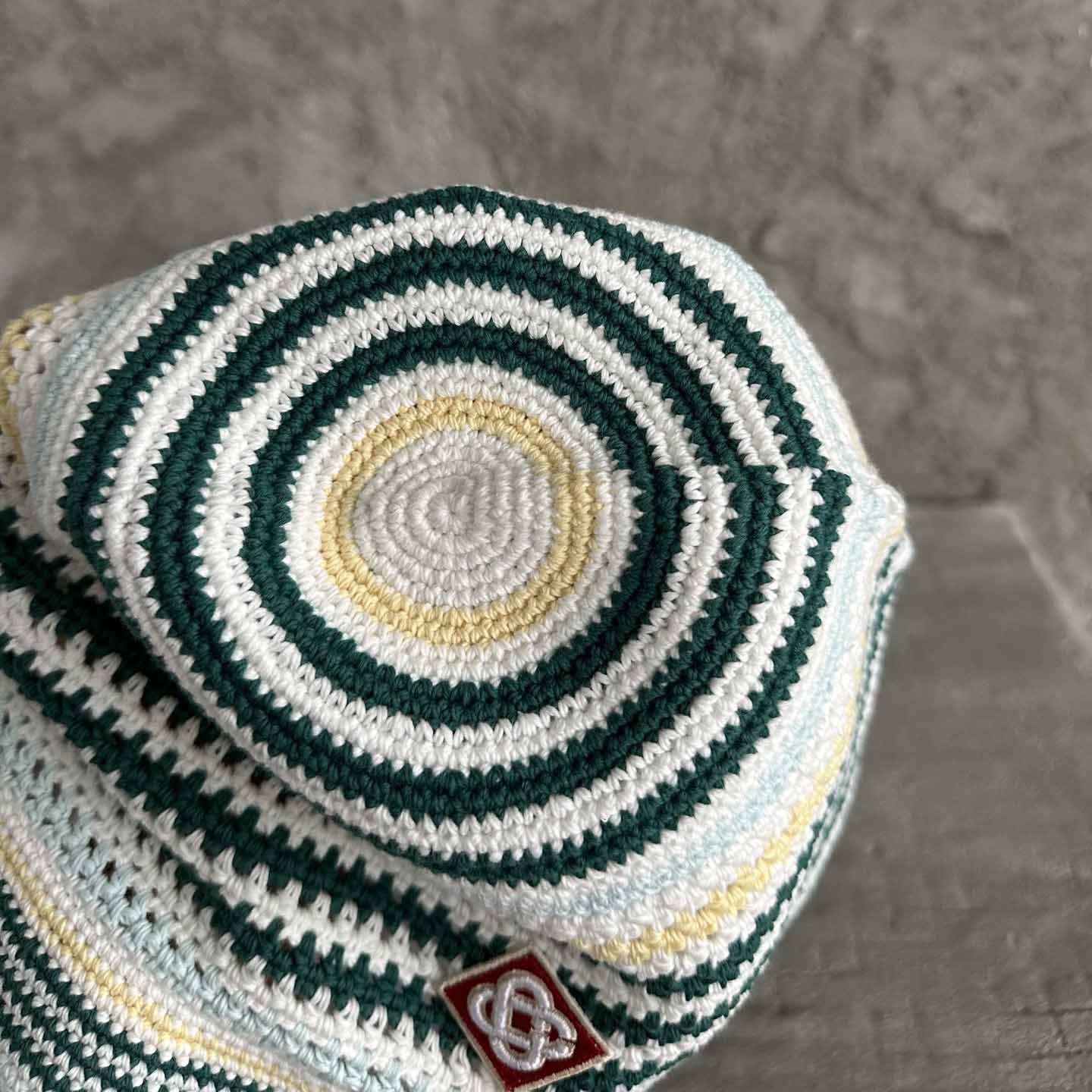 Casablanca Monogram-patch Crochet Bucket Hat - PerfectKickZ