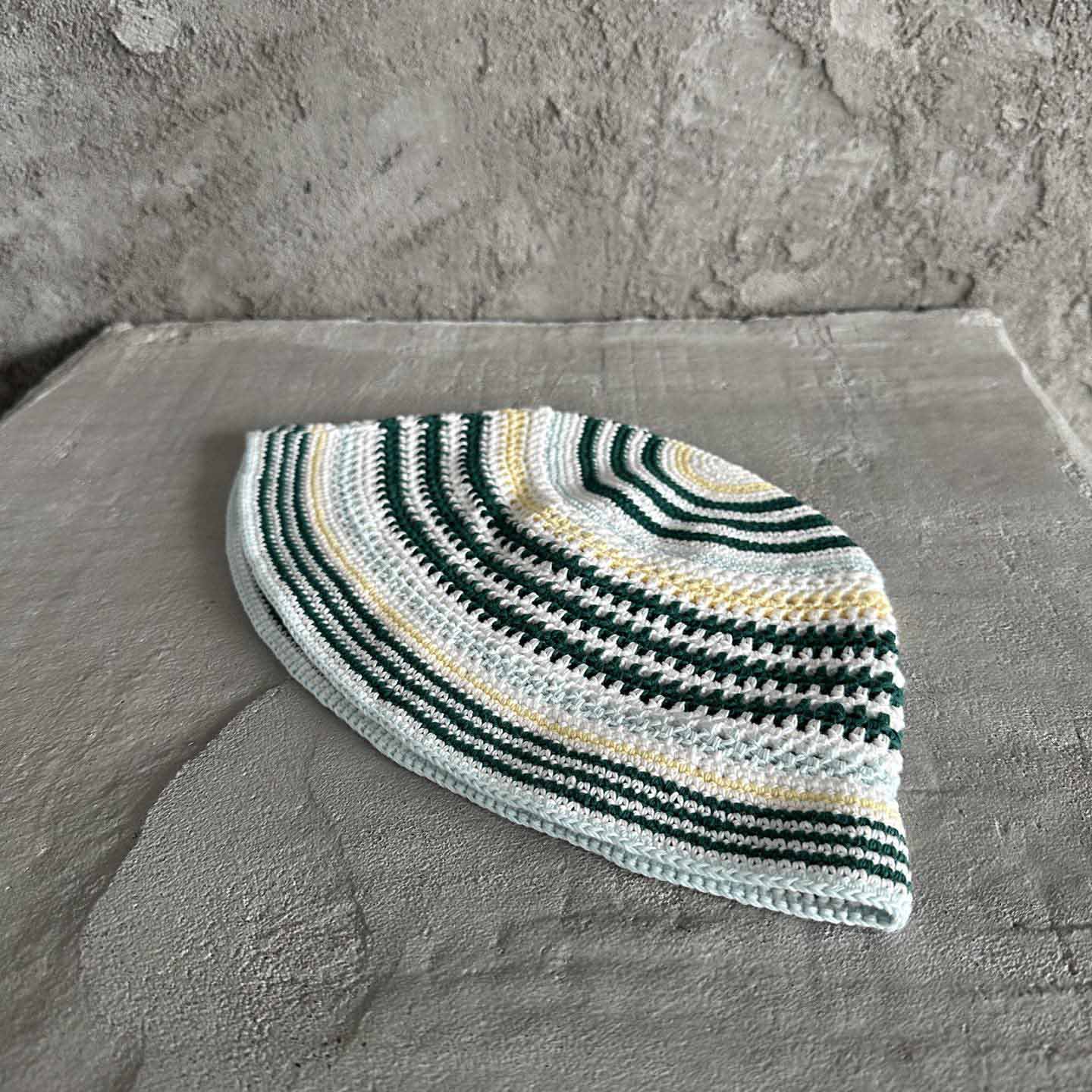 Casablanca Monogram-patch Crochet Bucket Hat - PerfectKickZ