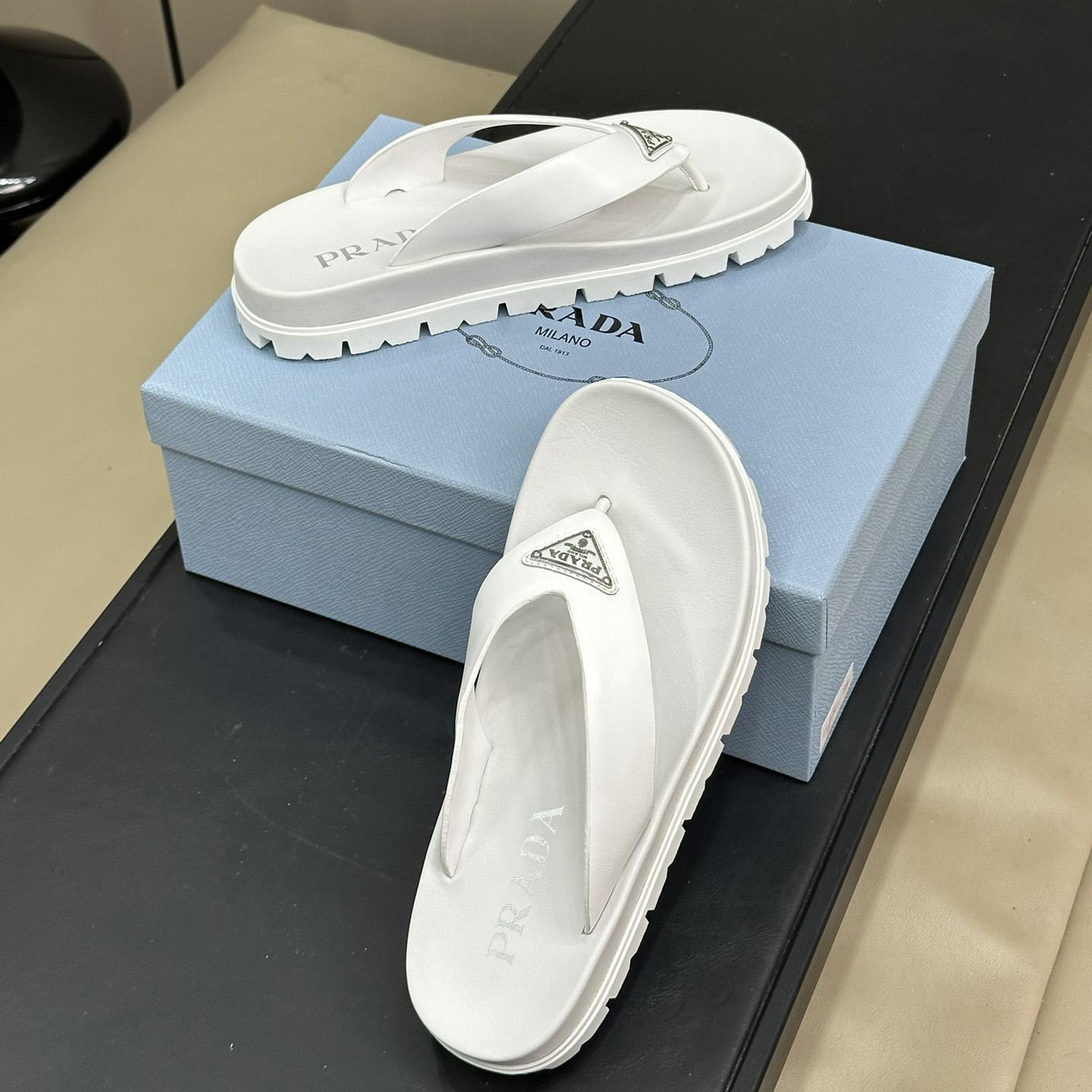 Prada Rubber Thong Sandals - 
