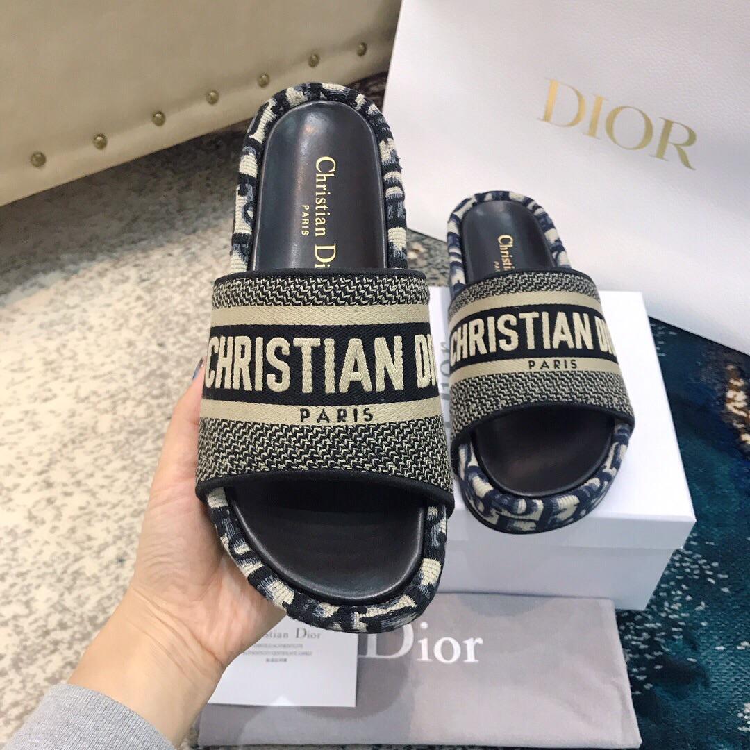 Dior Oblique D-Way Platform Sandals - PerfectKickZ