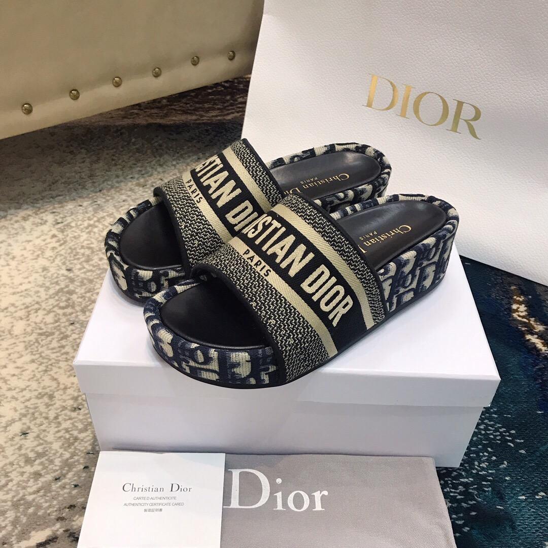 Dior Oblique D-Way Platform Sandals - PerfectKickZ