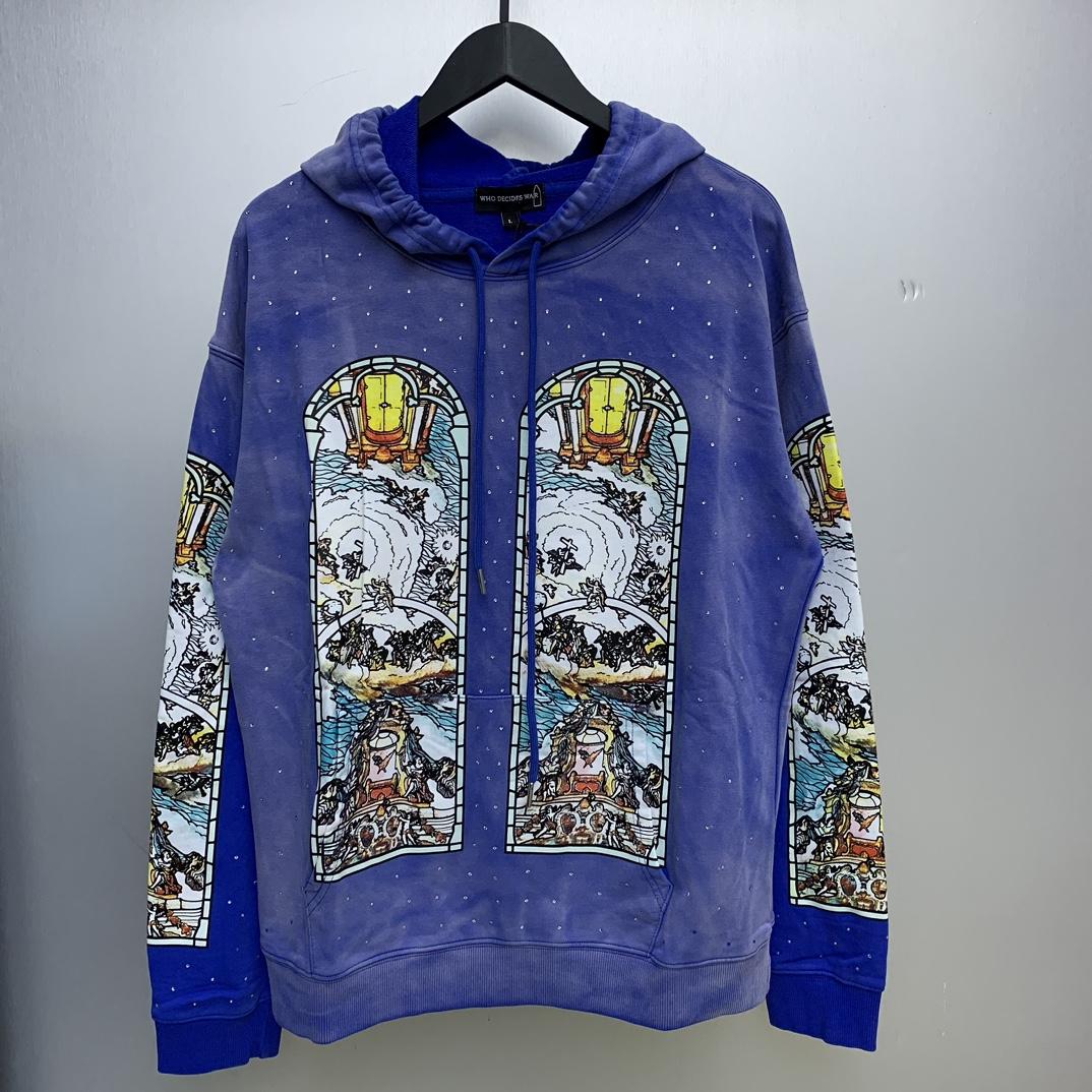 Who Decides War Chalice Embroidered Hooded Sweatshirt - PerfectKickZ