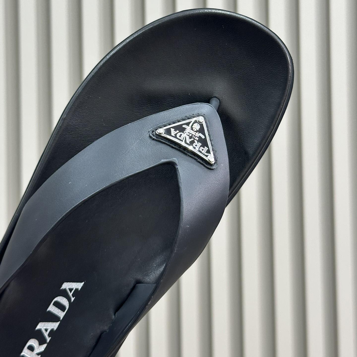 Prada Rubber Thong Sandals - PerfectKickZ