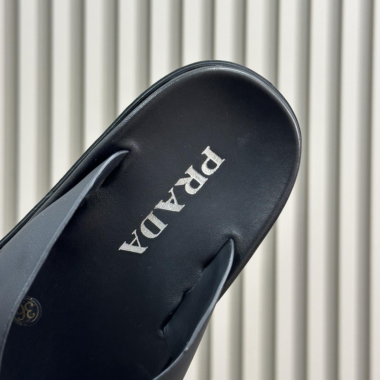 Prada Rubber Thong Sandals - PerfectKickZ