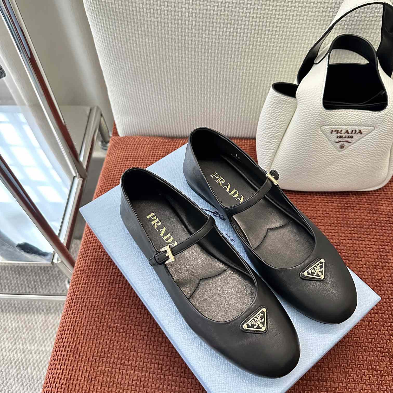 Prada Nappa Leather Ballerinas - PerfectKickZ
