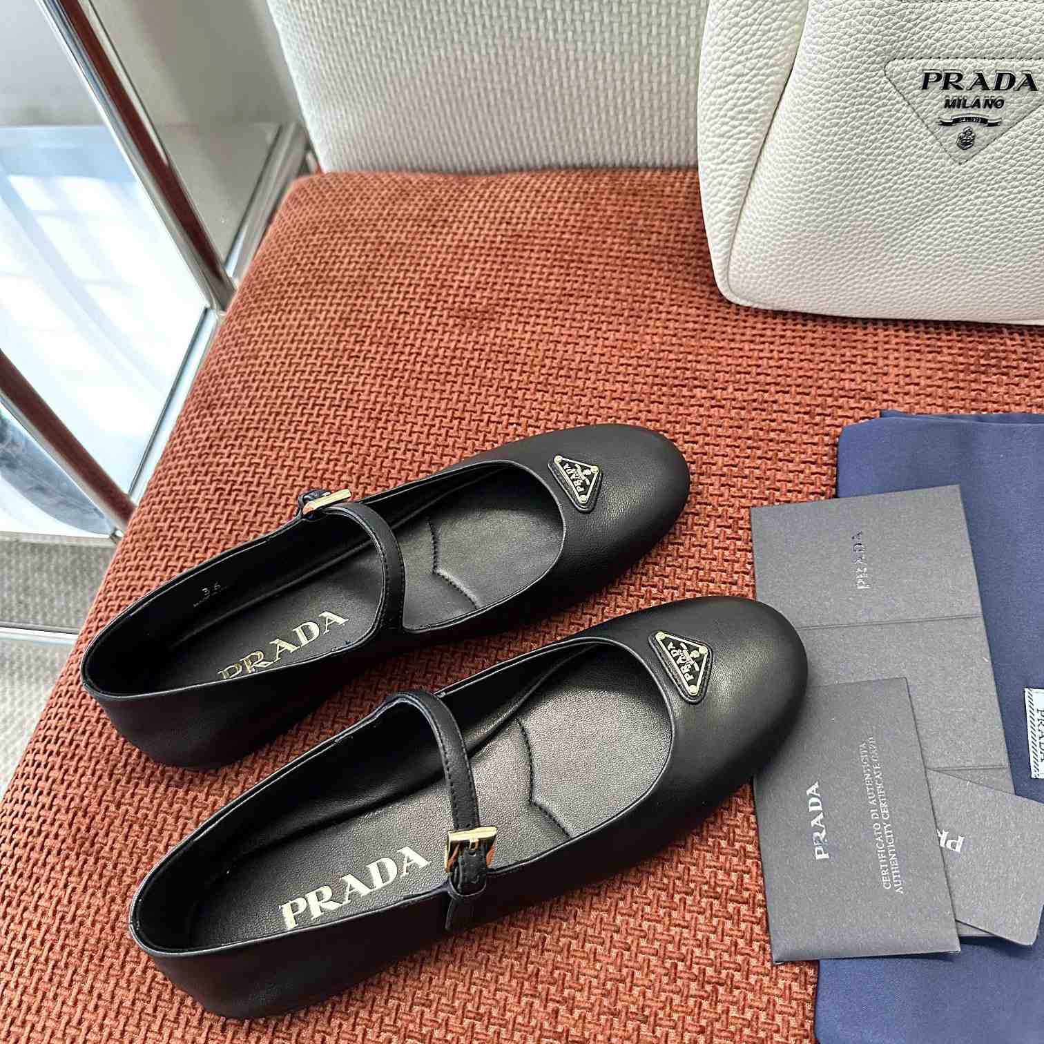 Prada Nappa Leather Ballerinas - PerfectKickZ