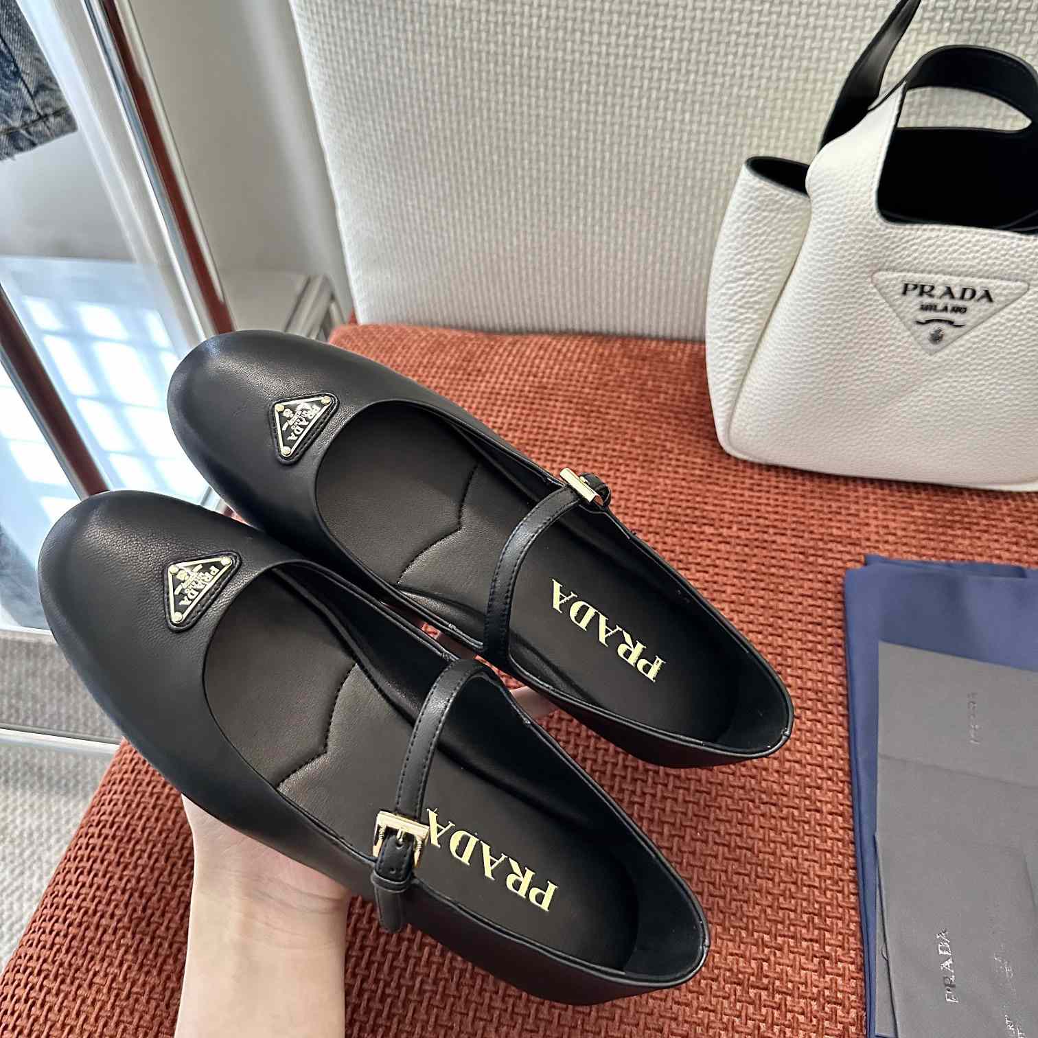 Prada Nappa Leather Ballerinas - PerfectKickZ