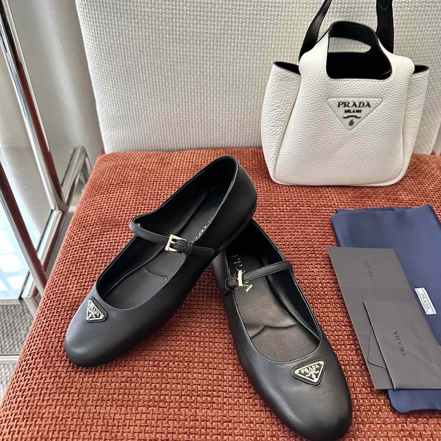 Prada Nappa Leather Ballerinas - PerfectKickZ
