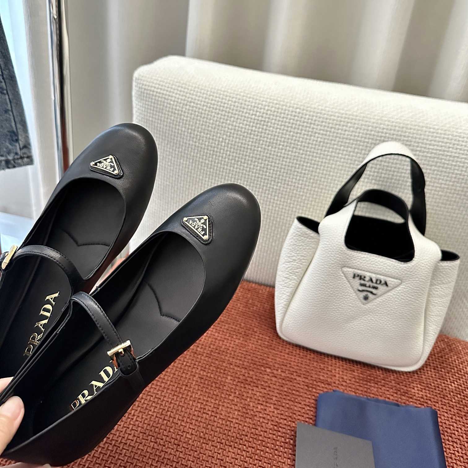 Prada Nappa Leather Ballerinas - PerfectKickZ
