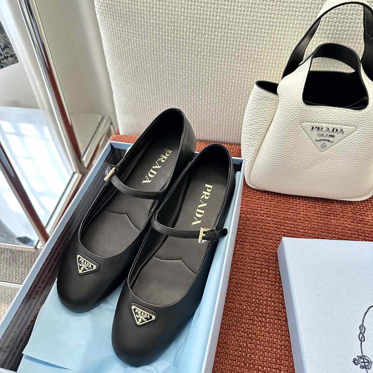 Prada Nappa Leather Ballerinas - PerfectKickZ