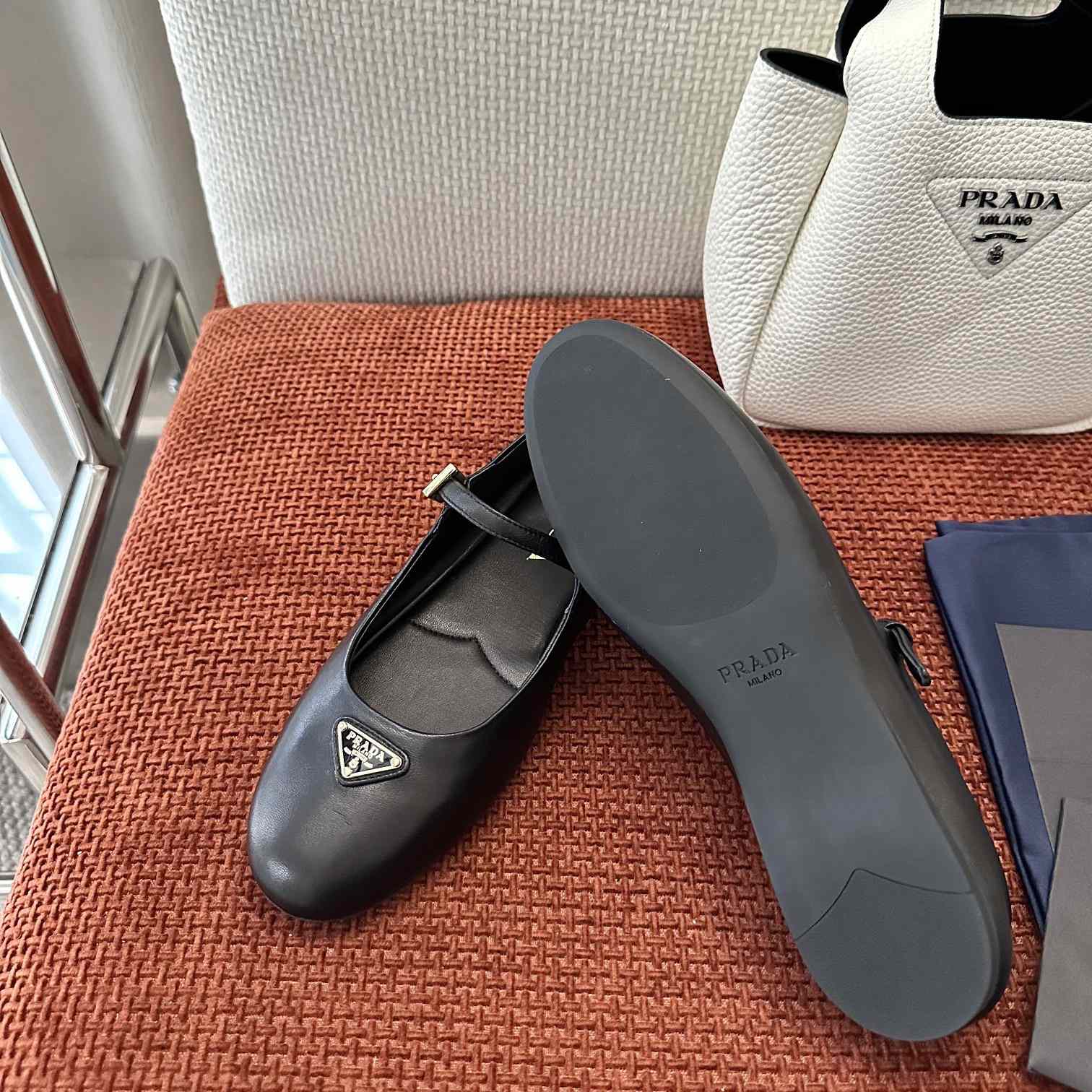 Prada Nappa Leather Ballerinas - PerfectKickZ