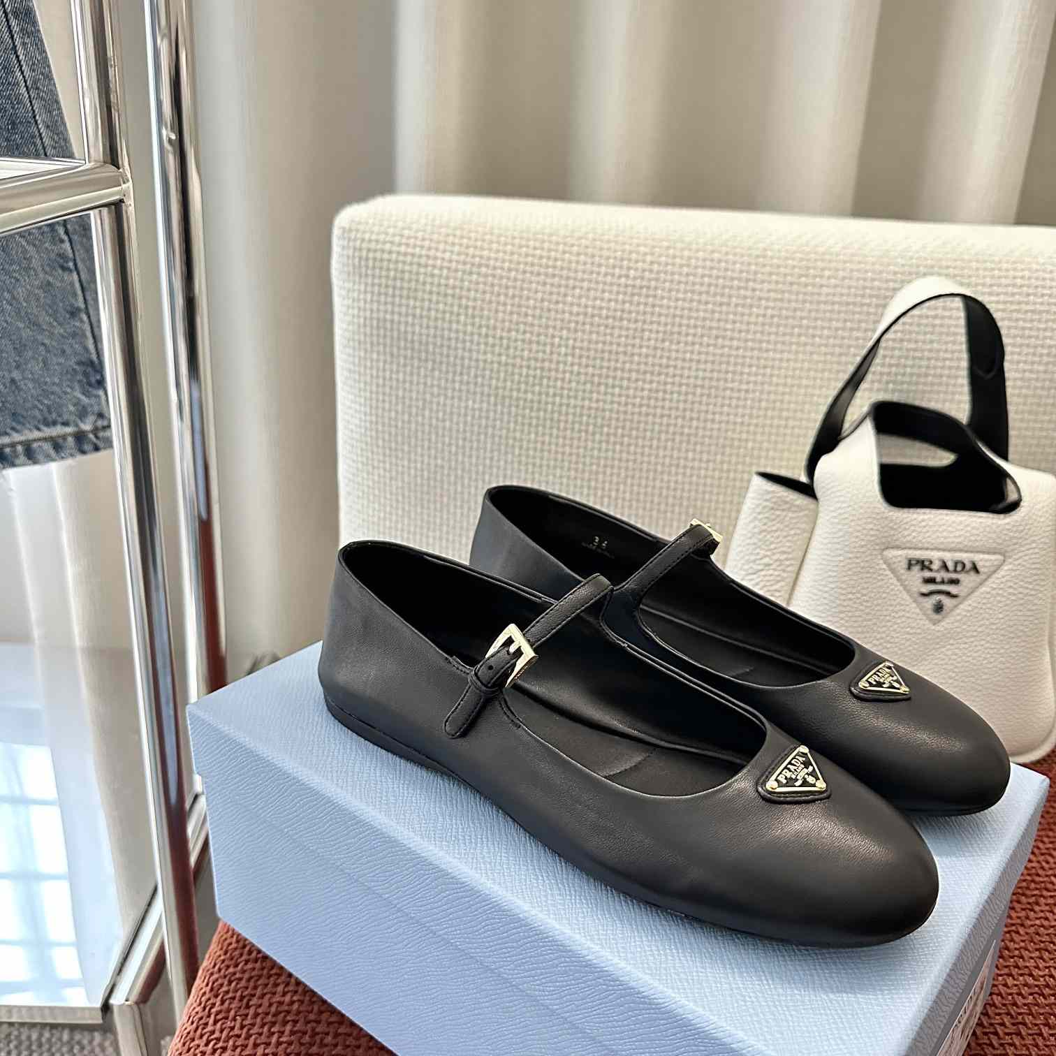 Prada Nappa Leather Ballerinas - PerfectKickZ