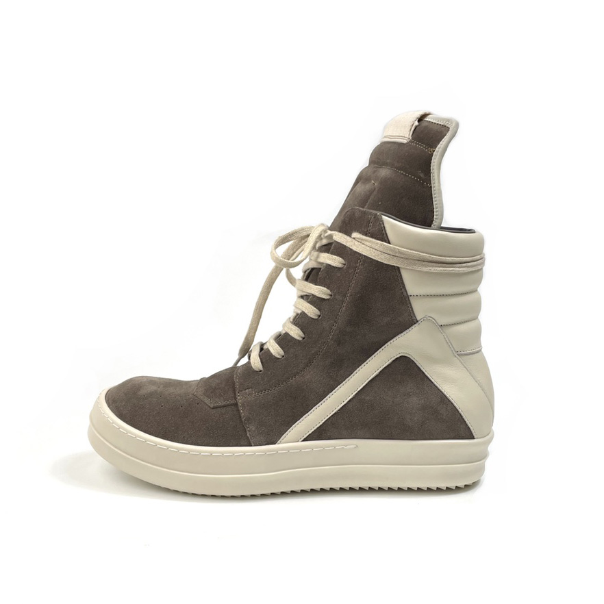 Rick Owens Geobasket Lace-up Suede High-top Trainers - PerfectKickZ