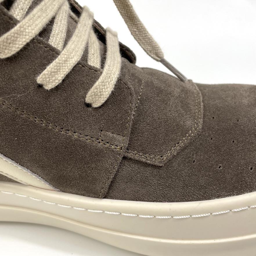 Rick Owens Geobasket Lace-up Suede High-top Trainers - PerfectKickZ