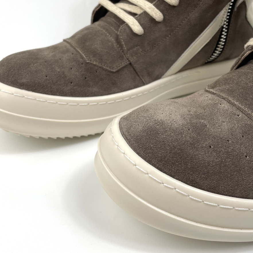 Rick Owens Geobasket Lace-up Suede High-top Trainers - PerfectKickZ
