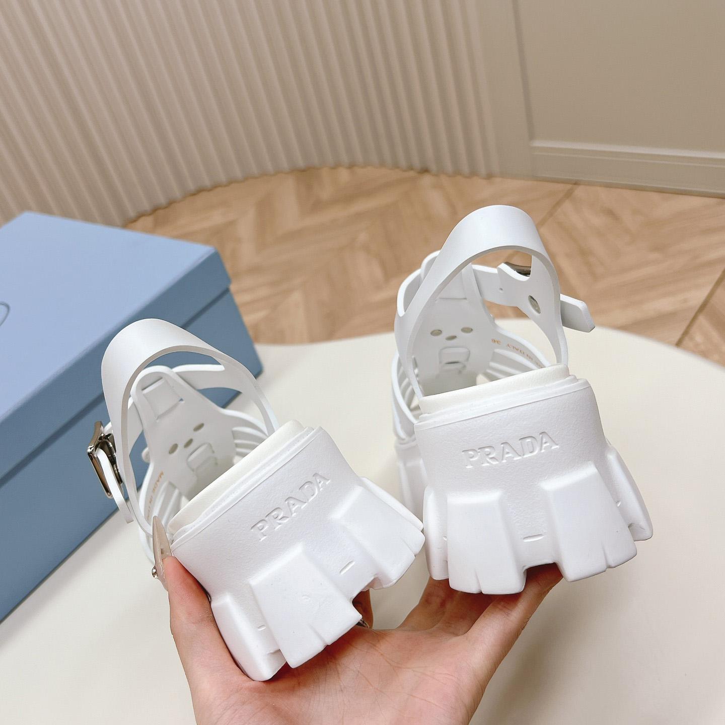 Prada Rubber Monolith Sandals - PerfectKickZ