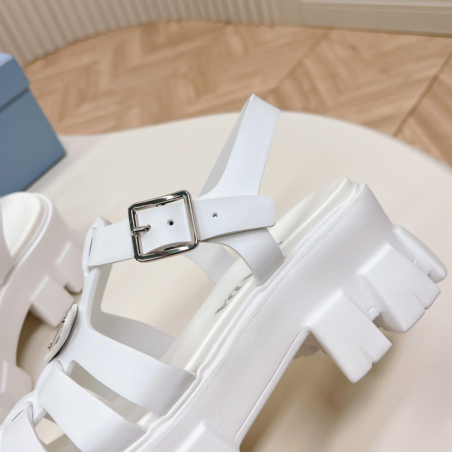 Prada Rubber Monolith Sandals - PerfectKickZ