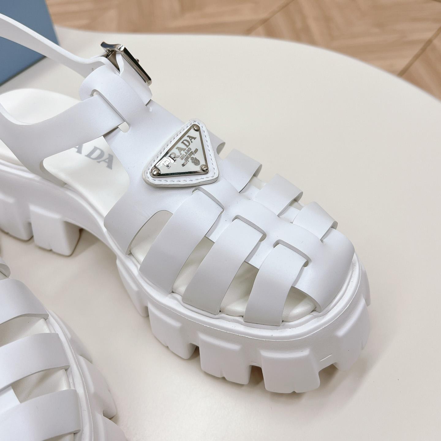 Prada Rubber Monolith Sandals - PerfectKickZ