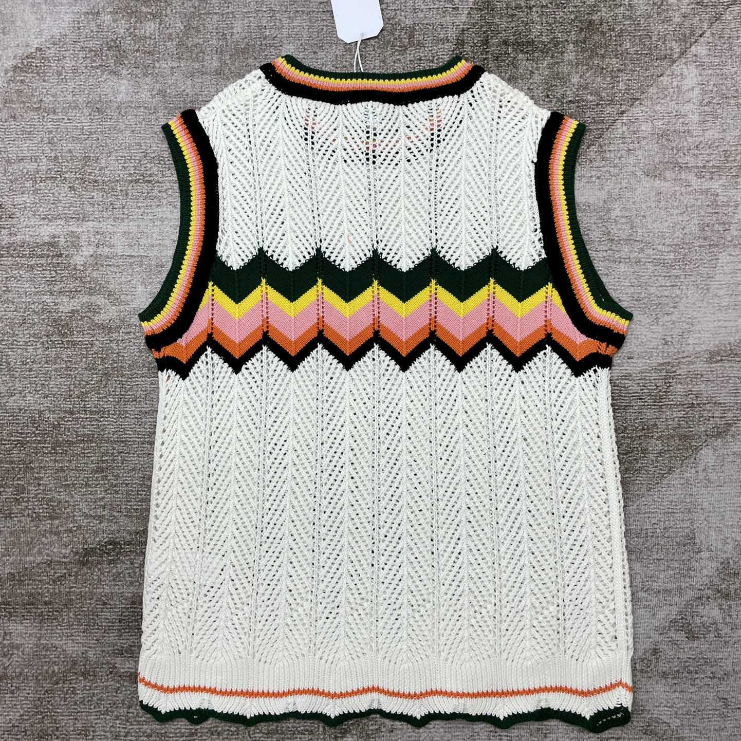 Casablanca Chevron Lace Vest   D0047 - PerfectKickZ