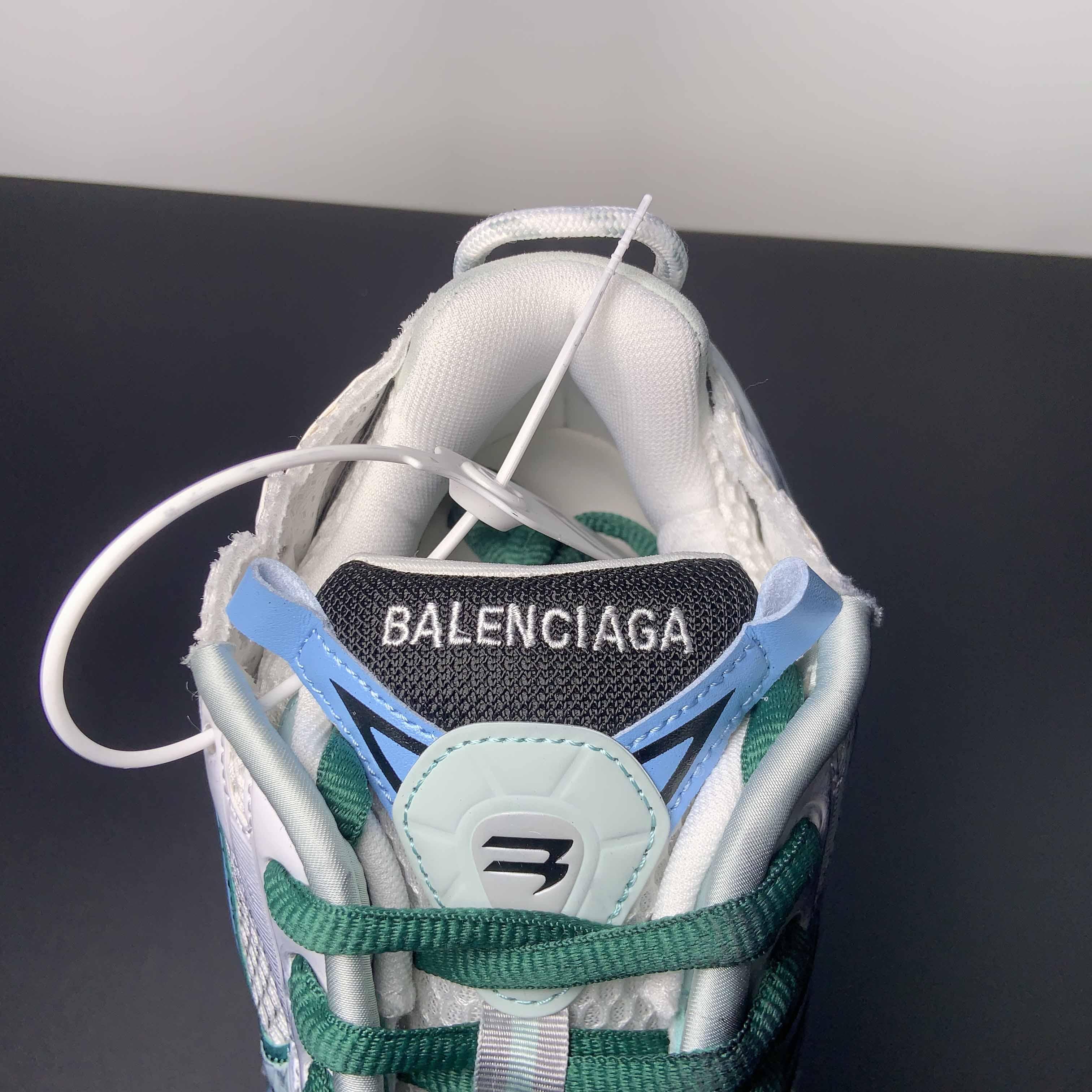Balenciaga Runner Sneaker In White/Green And Blue - PerfectKickZ