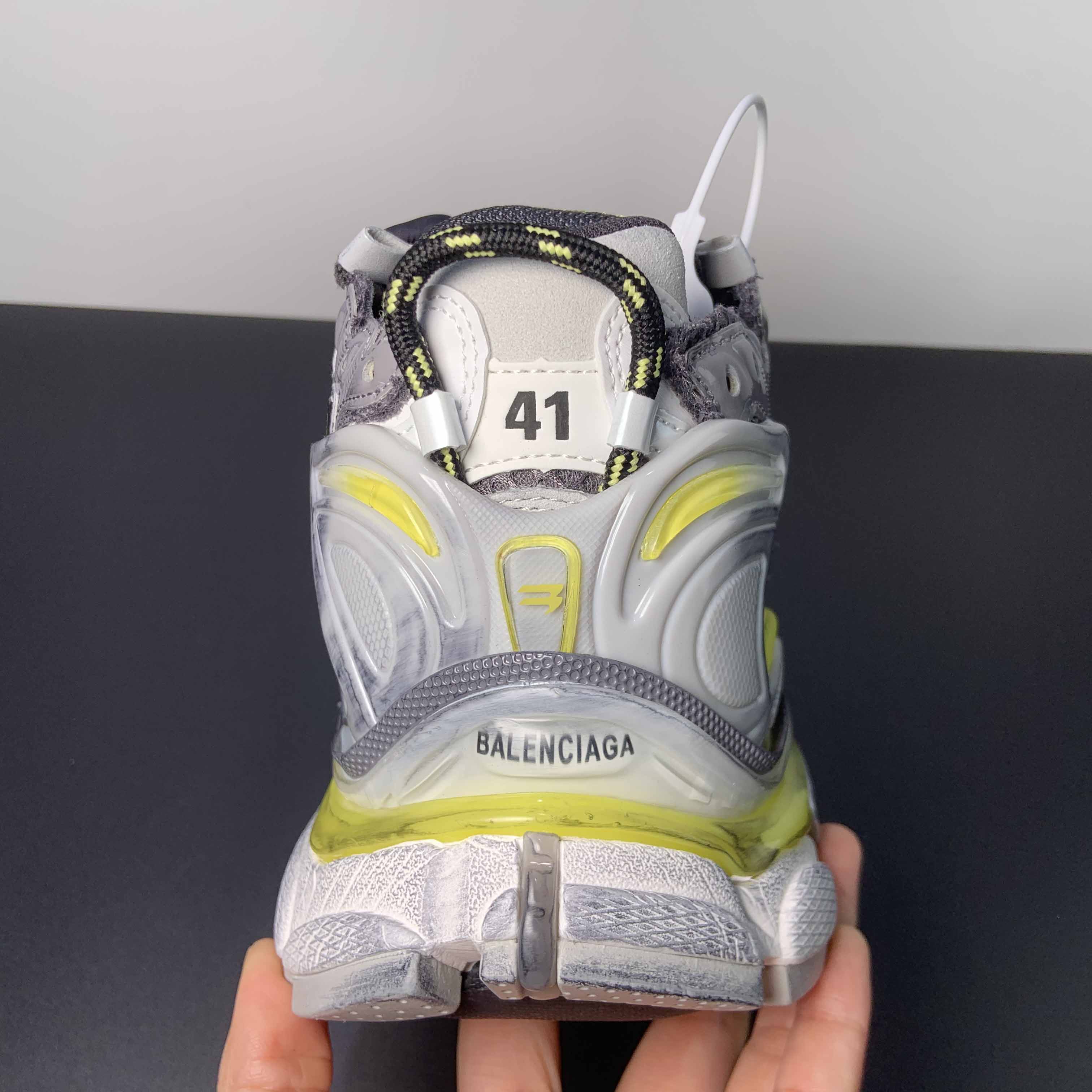 Balenciaga Runner Sneaker In Grey/Yellow And White - PerfectKickZ