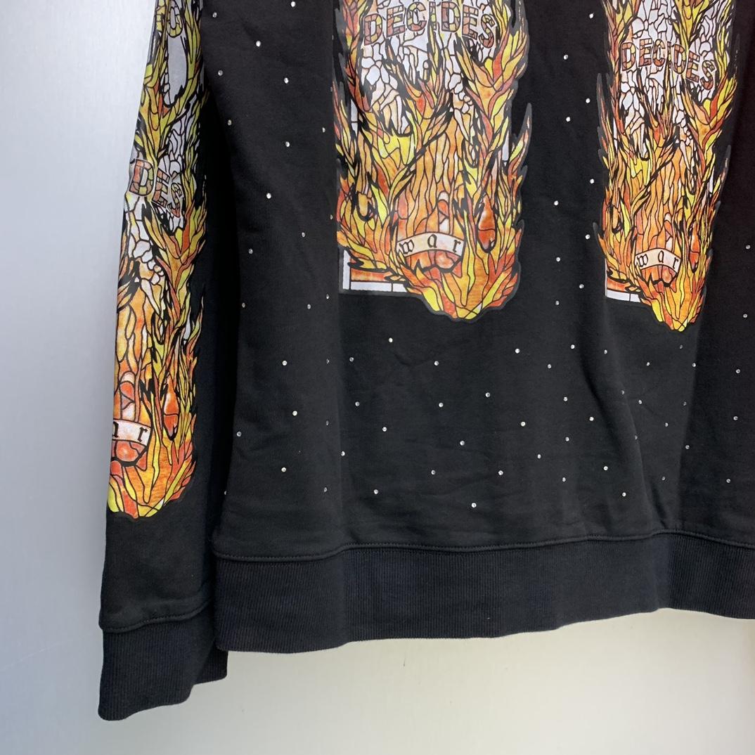 Who Decides War Flame Glass Hooded Sweatshirt - PerfectKickZ