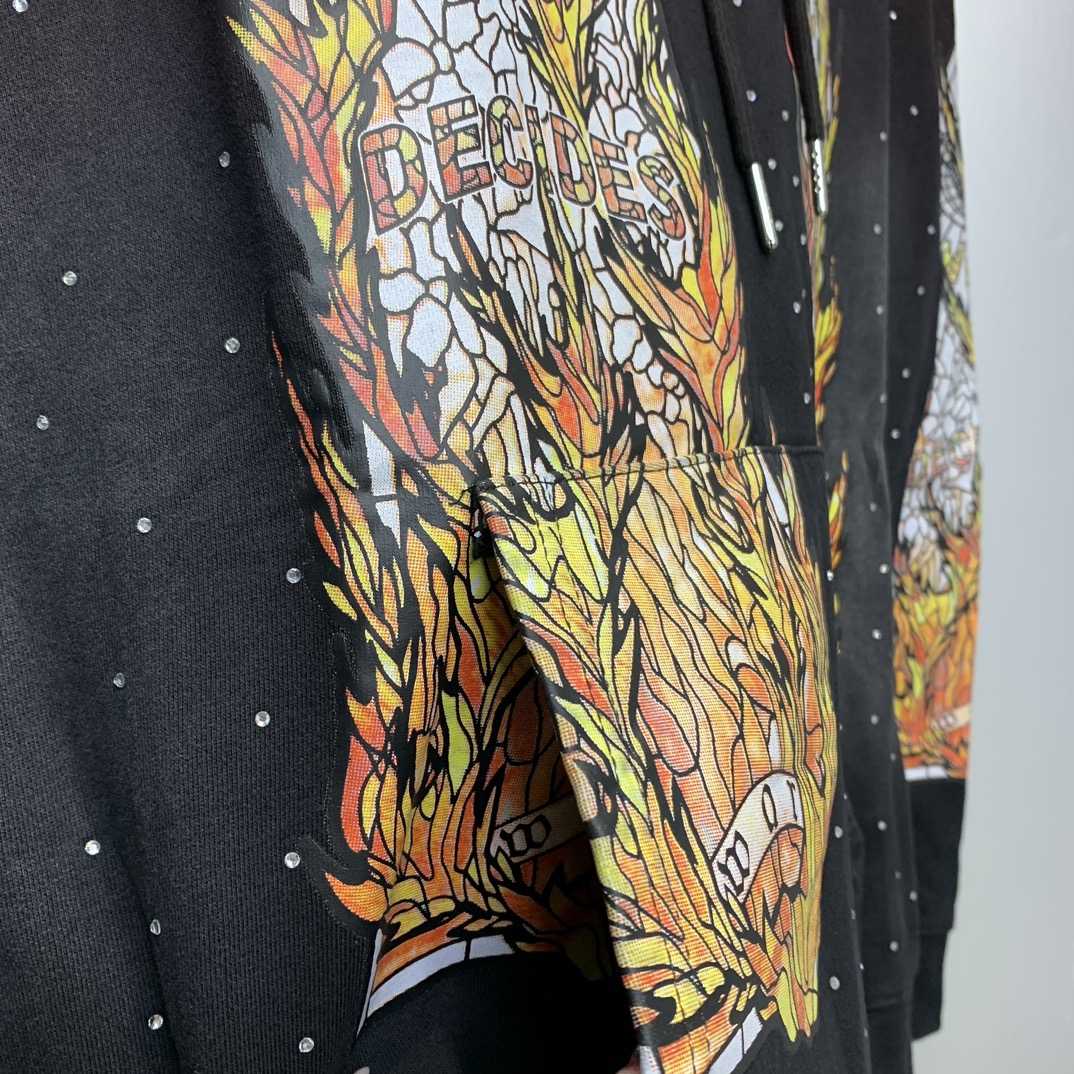 Who Decides War Flame Glass Hooded Sweatshirt - PerfectKickZ