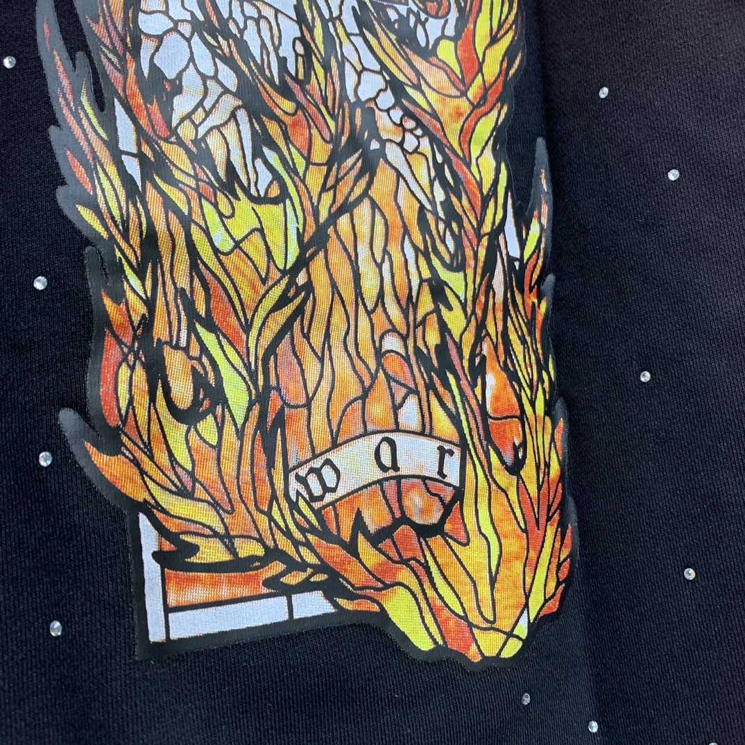 Who Decides War Flame Glass Hooded Sweatshirt - PerfectKickZ