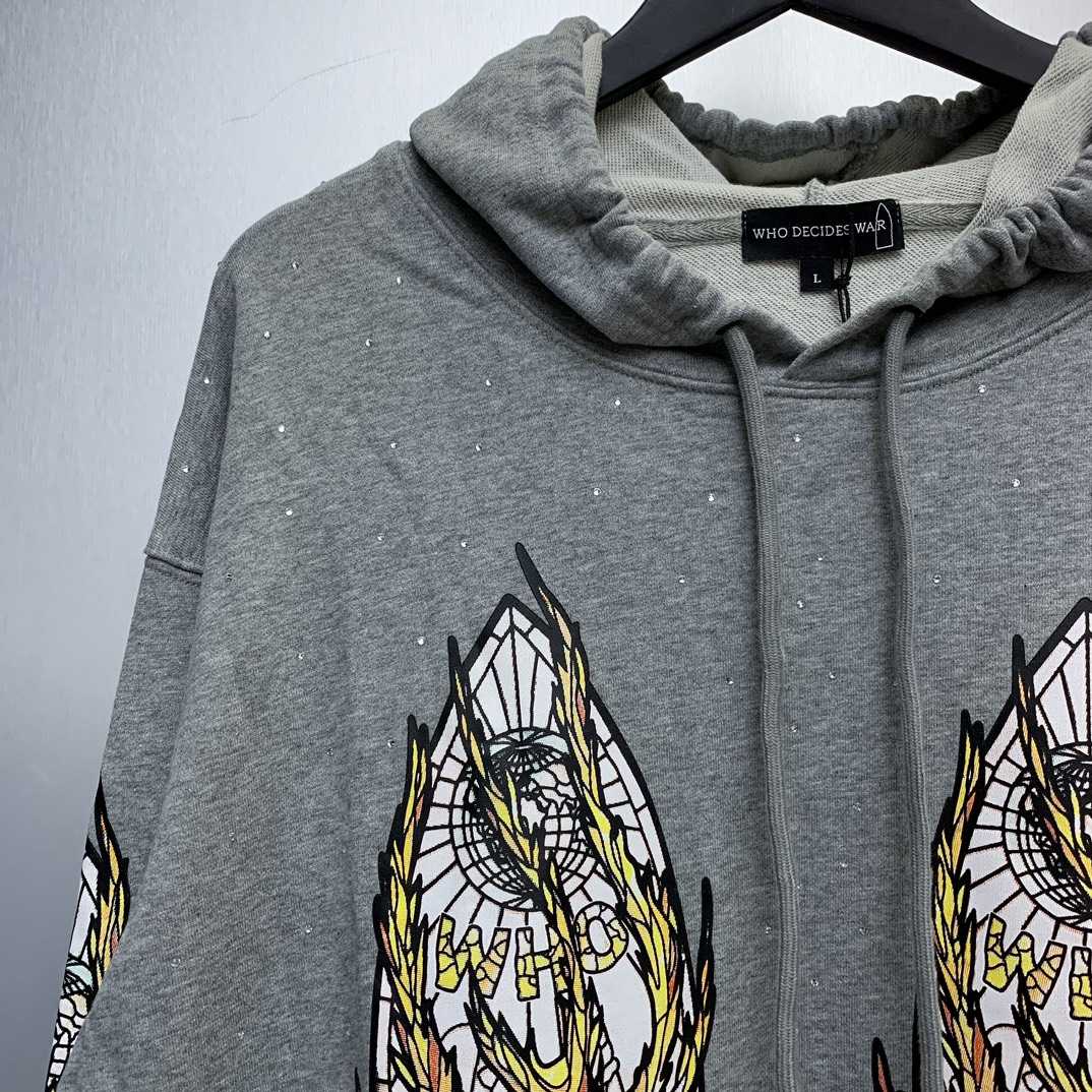 Who Decides War Flame Glass Hooded Sweatshirt - PerfectKickZ