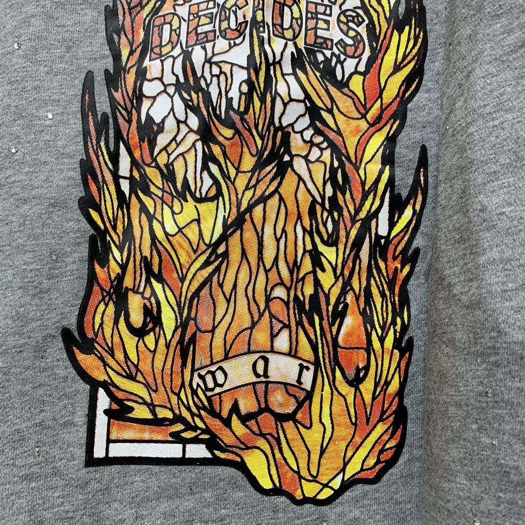 Who Decides War Flame Glass Hooded Sweatshirt - PerfectKickZ