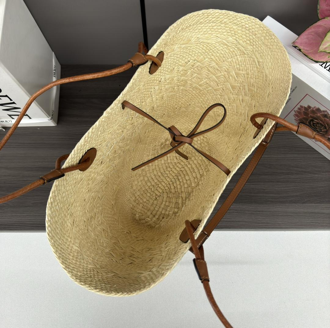 Loewe Anagram Basket Bag In Iraca Palm And Calfskin - PerfectKickZ